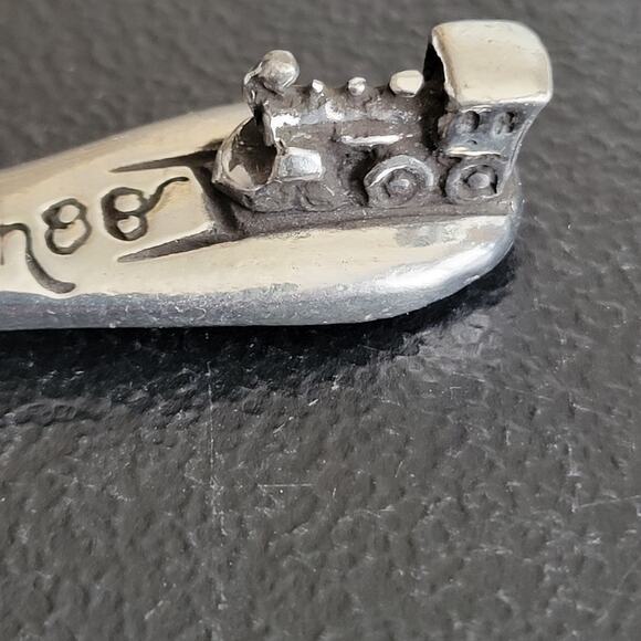 Two Metal Morphosis Baby Spoons Choo Choo and 123 with One Box - Picture 6 of 10